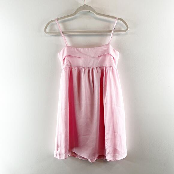 Princess Polly Ortega Babydoll Mini Slip Dress Pink 0 - Picture 5 of 5